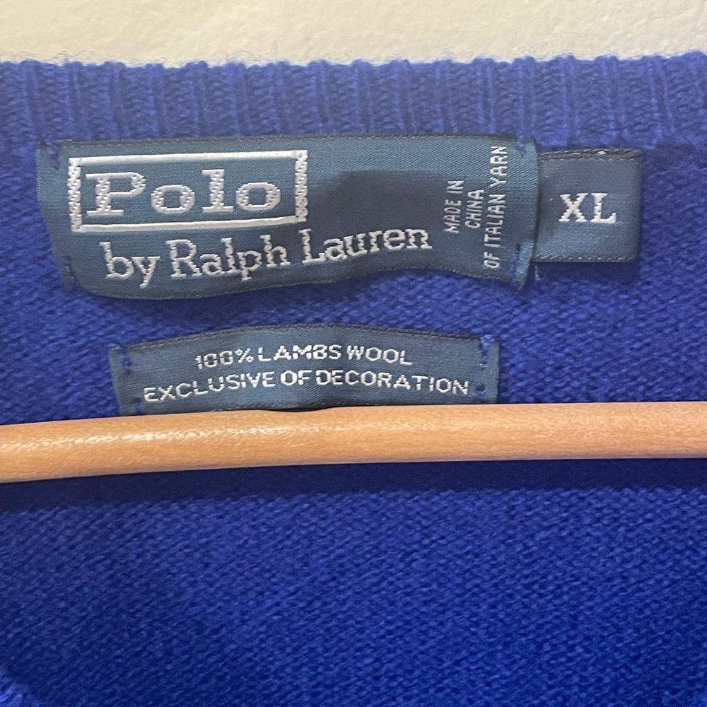 Polo Ralph Lauren Blue Wool Sweater XL